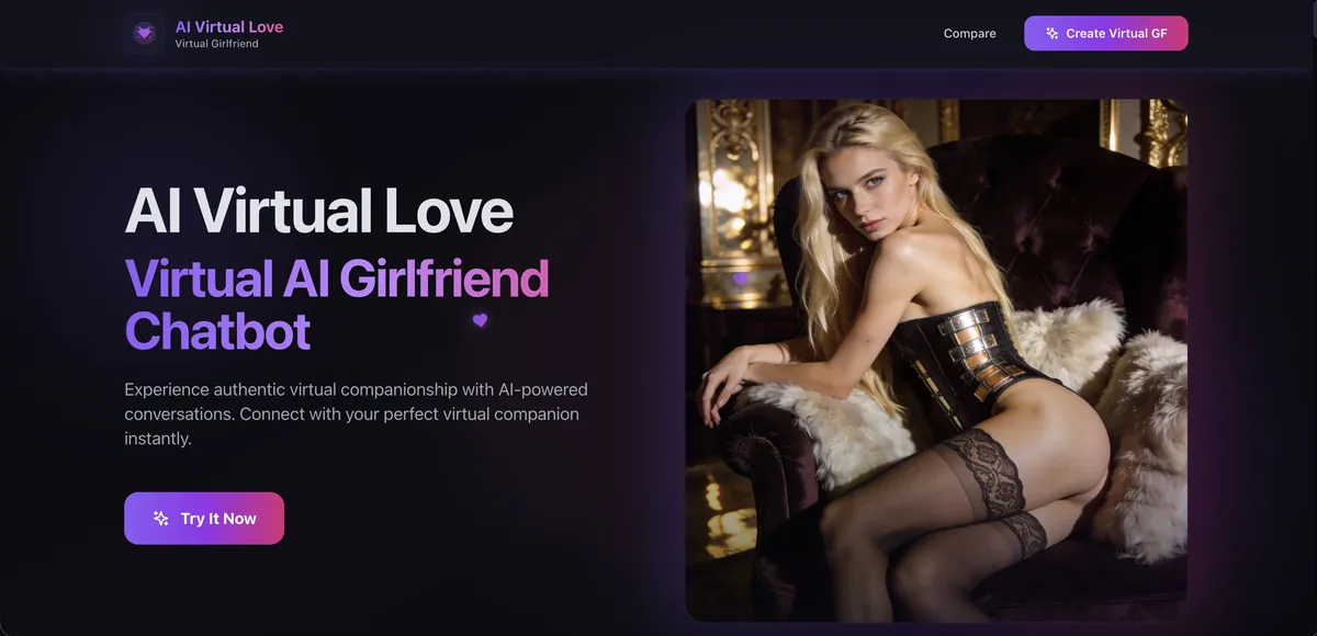 AI Virtual Love interface screenshot