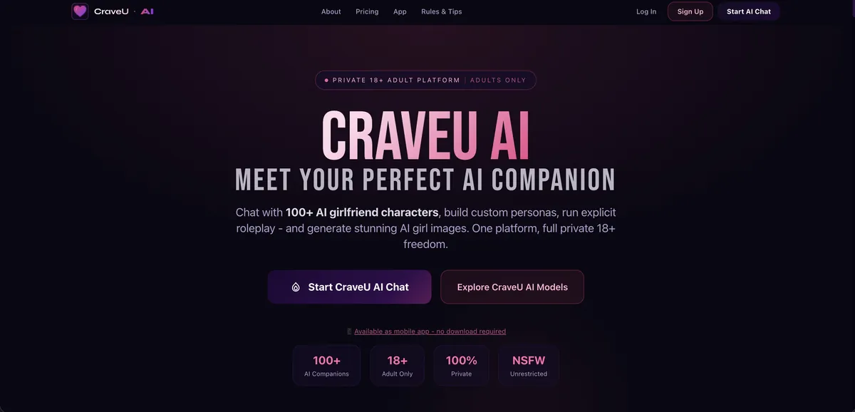 CraveU AI interface screenshot
