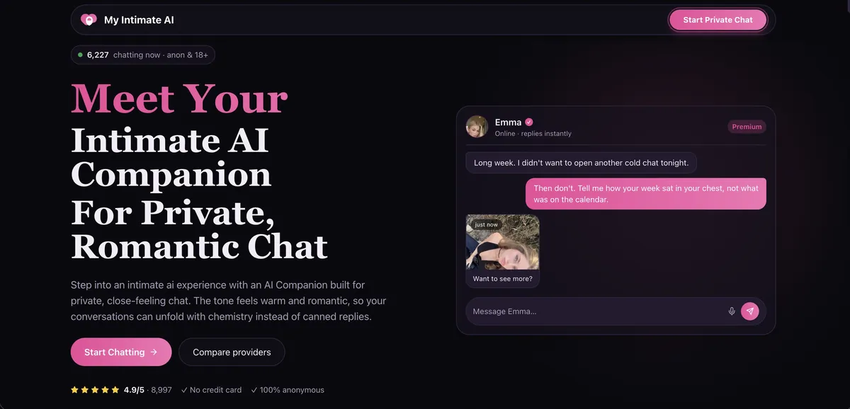 My Intimate AI screenshot