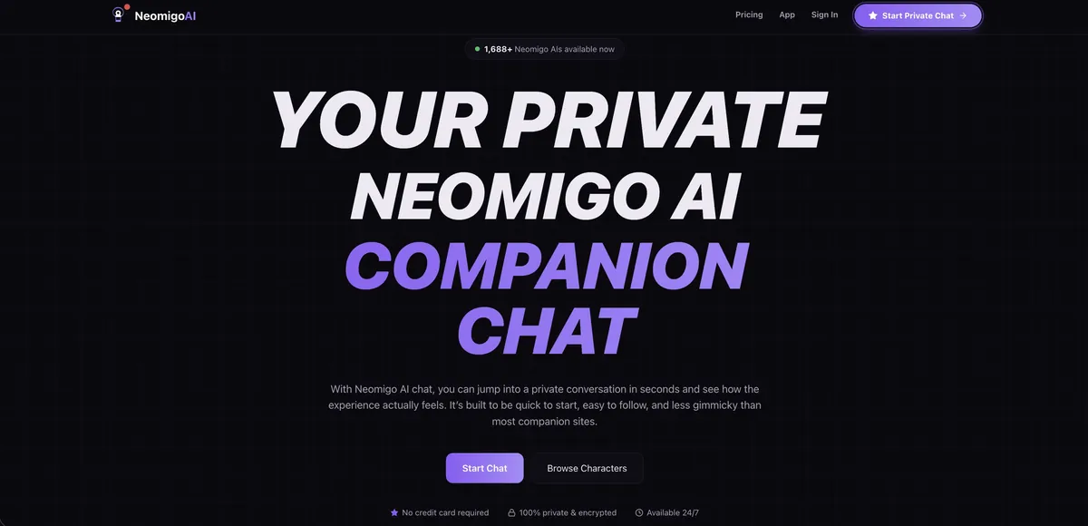 Neomigo AI interface screenshot