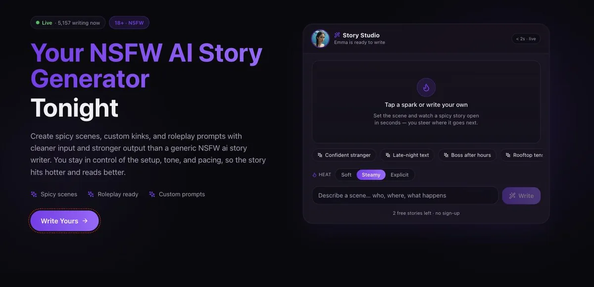 NSFW AI Writer screenshot